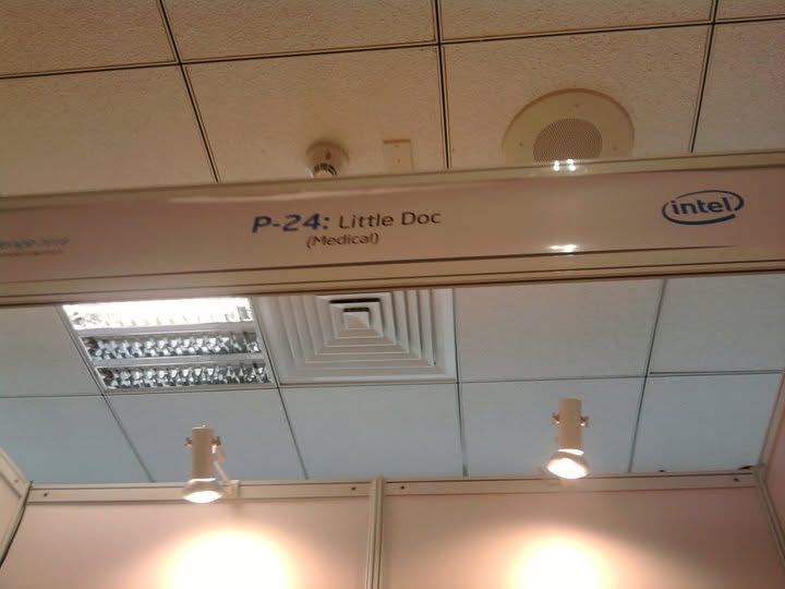Intel India booth banner for project P-24 Little Doc (Medical)